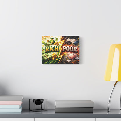 Rich vs Poor Abstract Money Mindset Canvas Canvas image 23