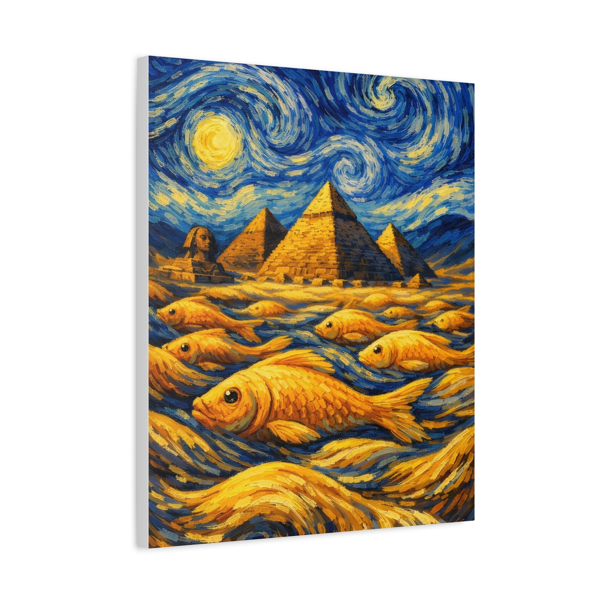 Golden Currents Over Giza – Van Gogh Inspired canvas wall art, product image 38 of 52