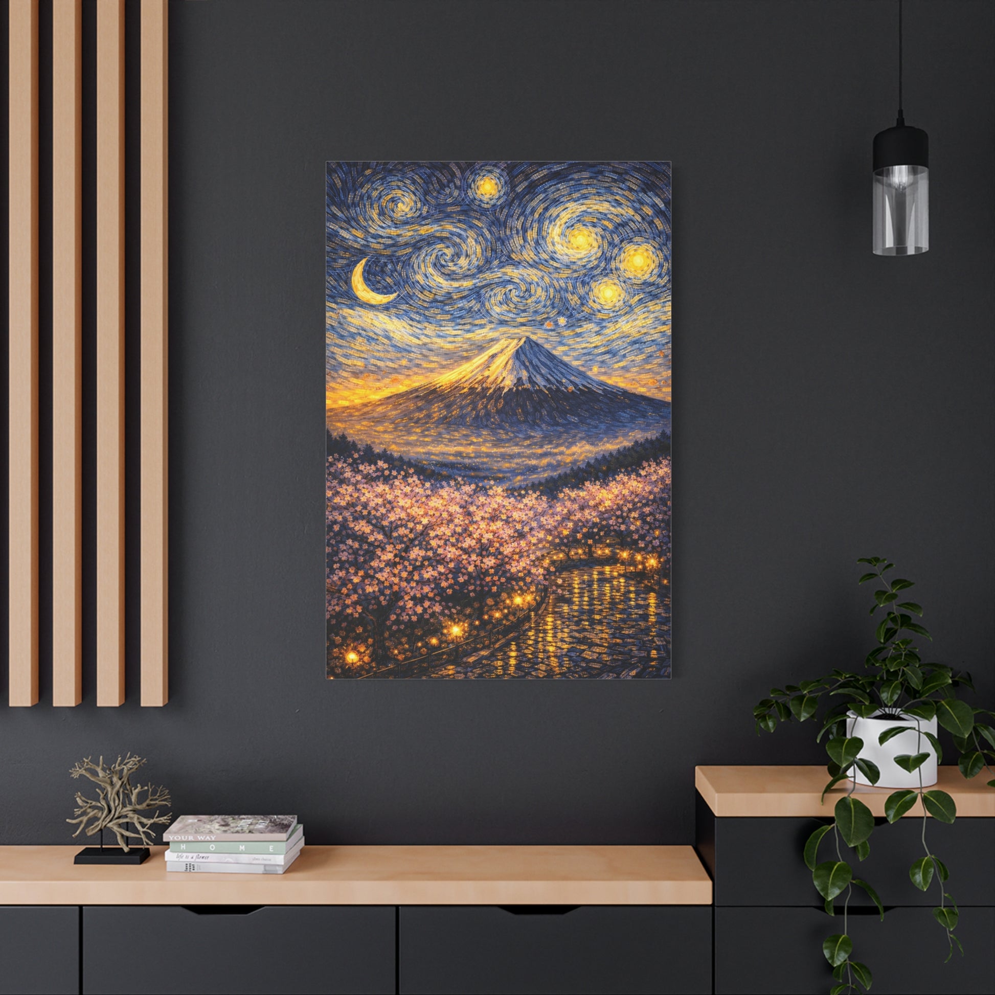 Mount Fuji Under a Starry Sky – Van Gogh Inspired canvas wall art, product image 61 of 64