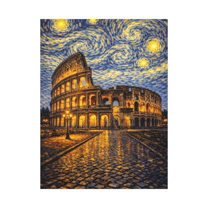 The Colosseum Under a Starry Sky – Van Gogh Inspired Canvas Print in Van Gogh style canvas art, product image 15 of 60