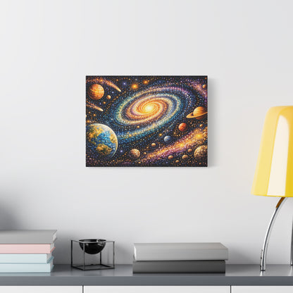 Galaxy Spiral Matte Canvas Wall Art — Colorful Space Planets Decor Canvas image 29