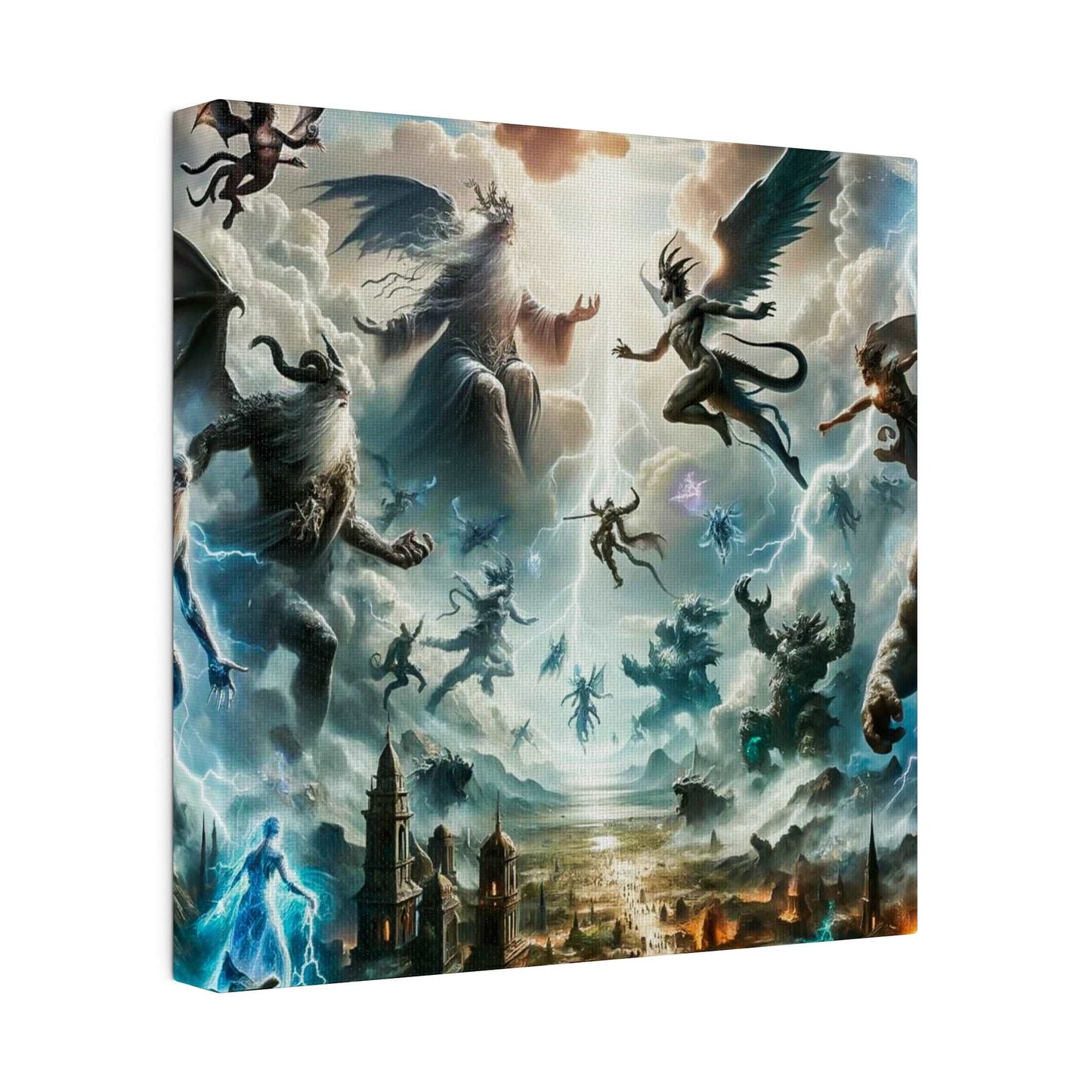 Battle of the Gods: Epic Mythological Canvas Art