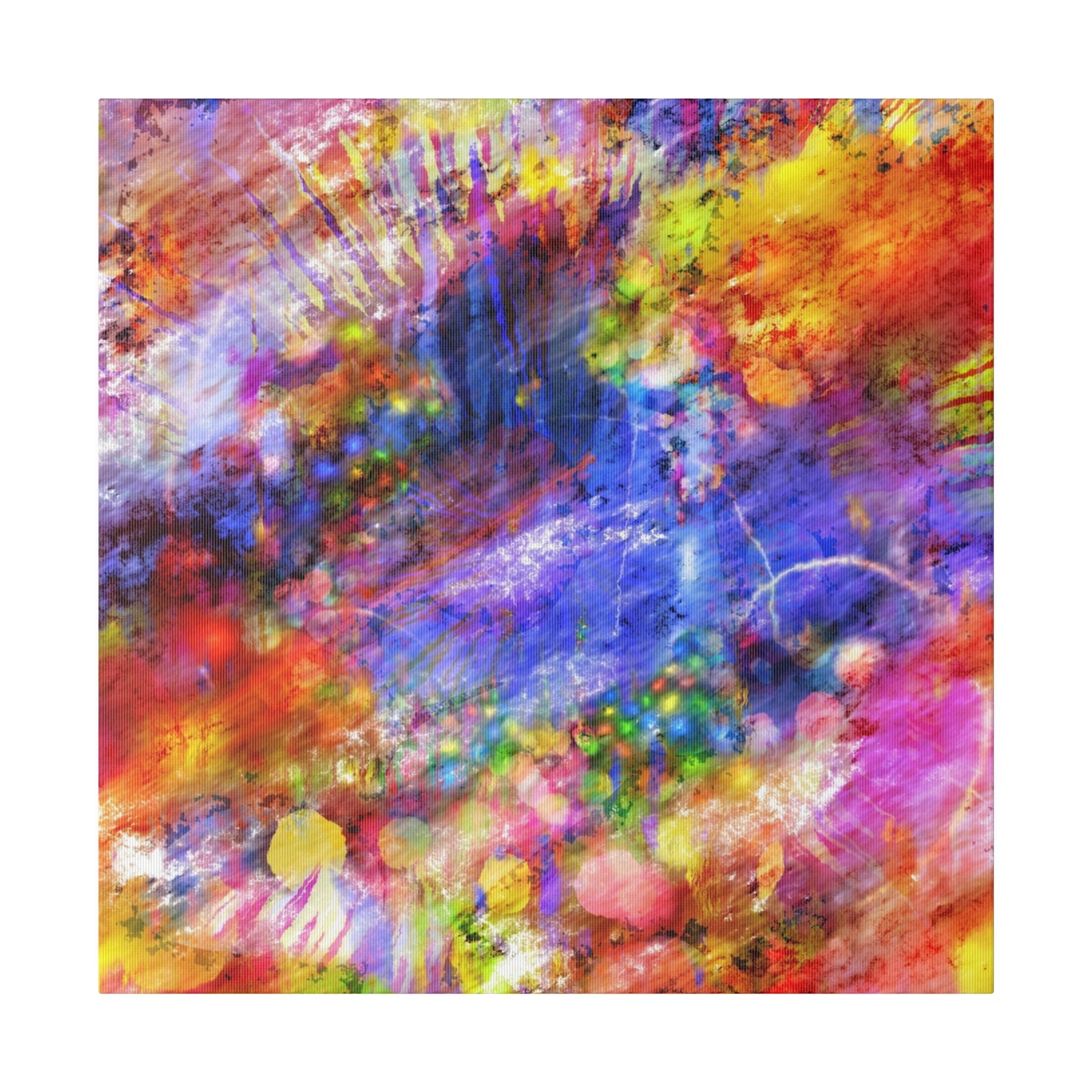 Vibrant Explosion Abstract Art Canvas