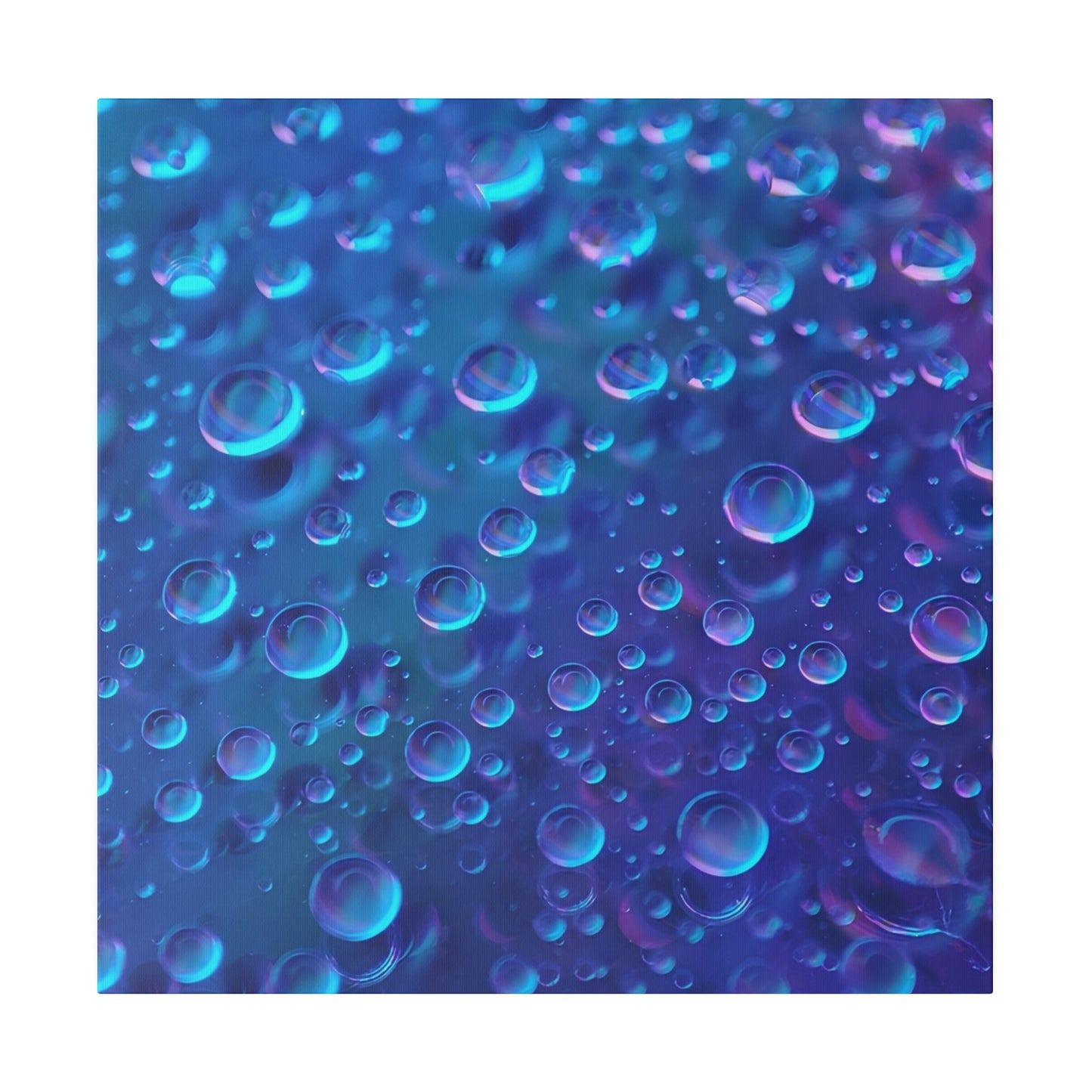 Abstract Blue and Purple Bubble Art Canvas Print