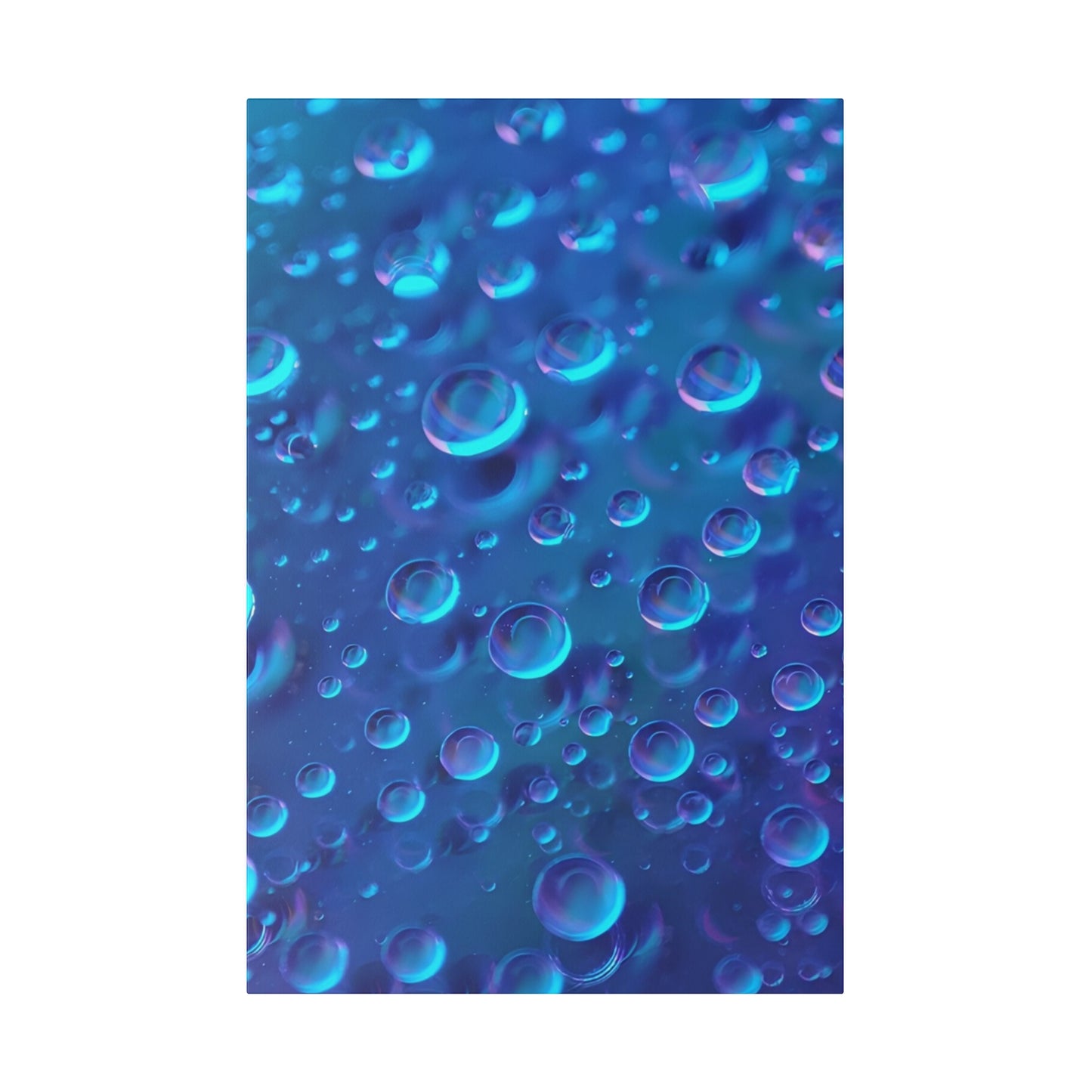 Abstract Blue and Purple Bubble Art Canvas Print