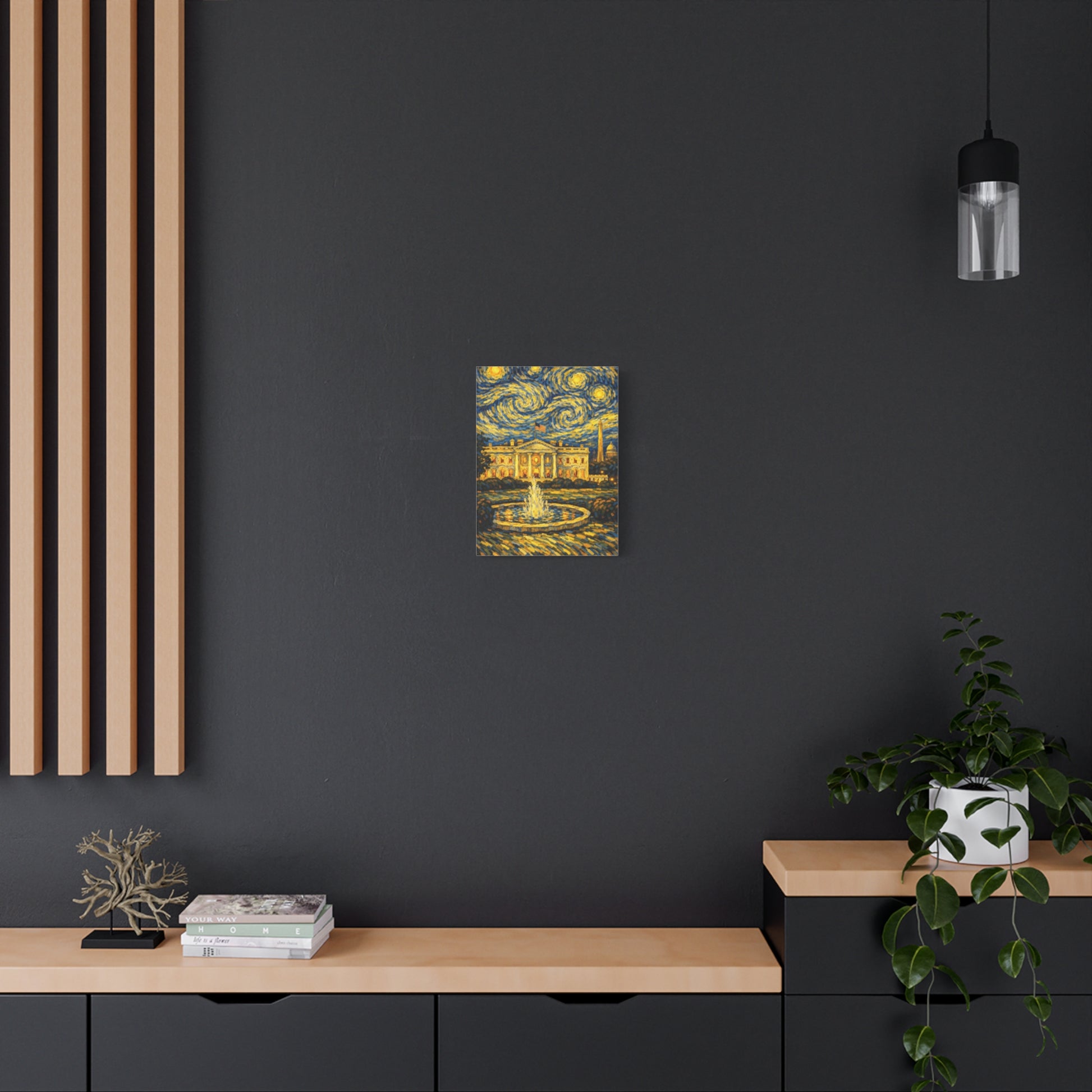 The White House Beneath a Starry Sky – Van Gogh Inspired Canvas Print in Van Gogh style canvas art, product image 29 of 68