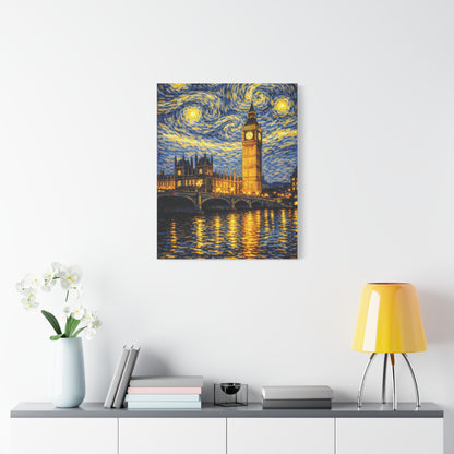Big Ben Beneath a Starry Sky – Van Gogh Inspired Canvas Print in Van Gogh style canvas art, product image 48 of 64