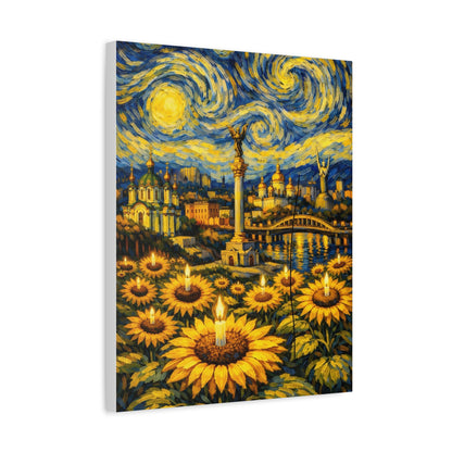 Kyiv Under a Starry Sky – Van Gogh Inspired Canvas Print in Van Gogh style canvas art, product image 28 of 48