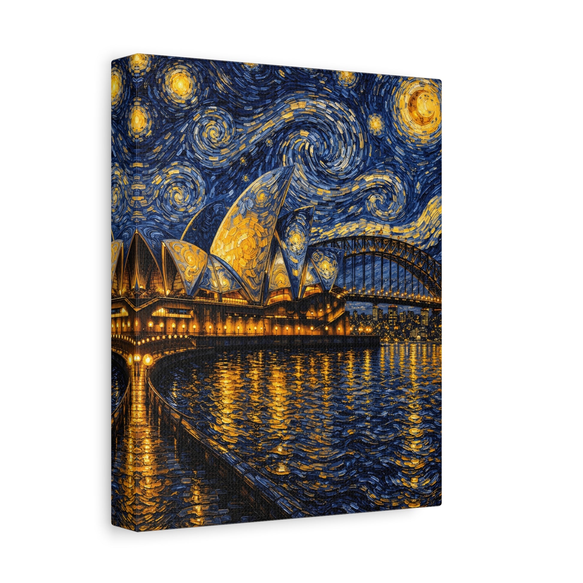 Sydney Opera House in a Starry Dream – Van Gogh Inspired Canvas Print in Van Gogh style canvas art, product image 16 of 60