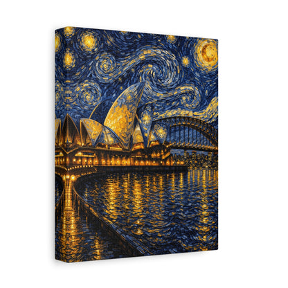 Sydney Opera House in a Starry Dream – Van Gogh Inspired Canvas Print in Van Gogh style canvas art, product image 16 of 60