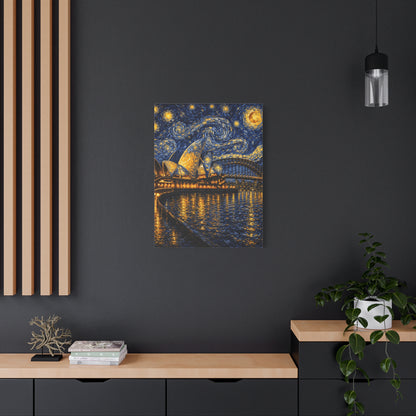 Sydney Opera House in a Starry Dream – Van Gogh Inspired Canvas Print in Van Gogh style canvas art, product image 48 of 60
