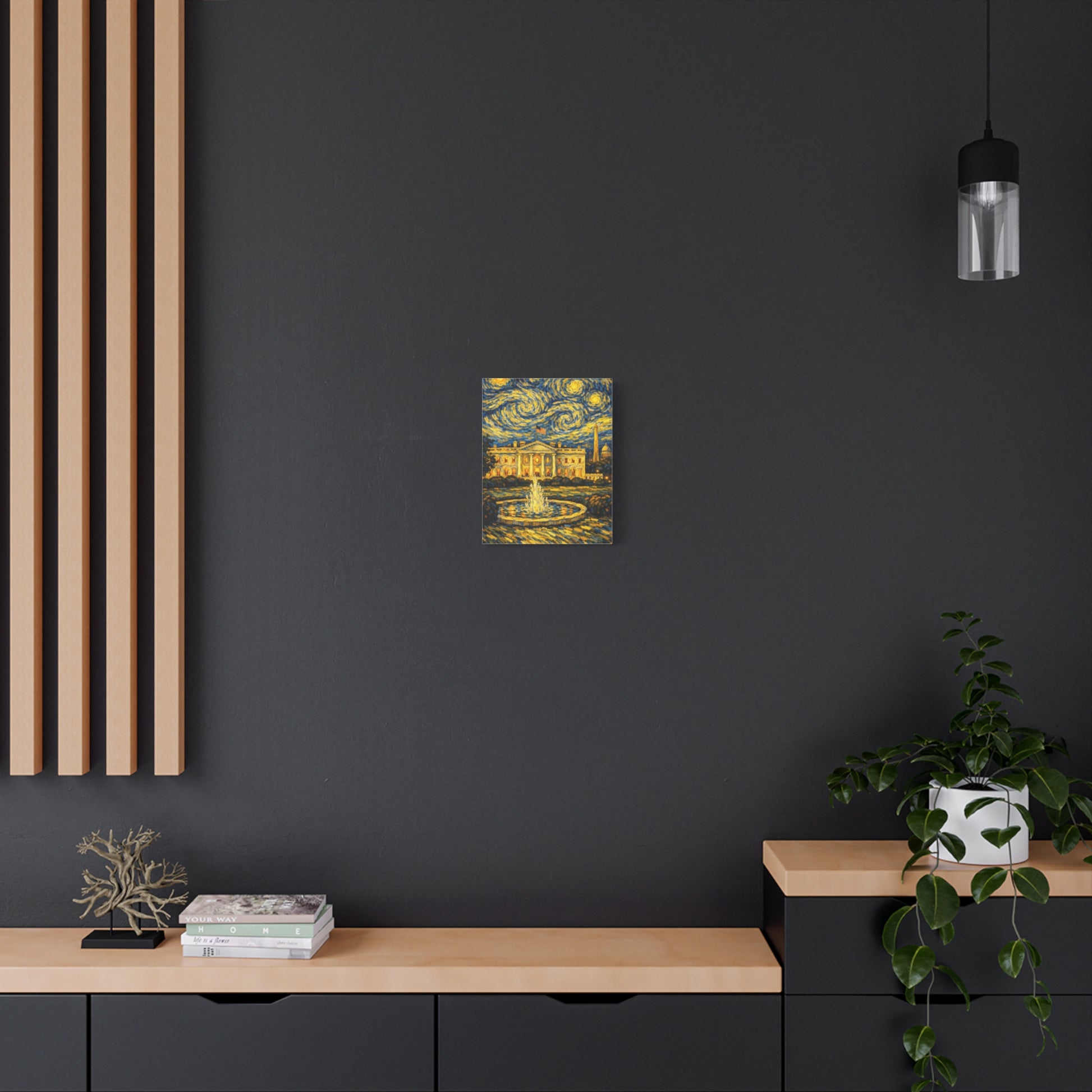 The White House Beneath a Starry Sky – Van Gogh Inspired Canvas Print in Van Gogh style canvas art, product image 26 of 68
