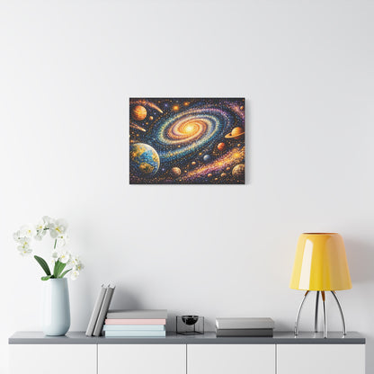 Galaxy Spiral Matte Canvas Wall Art — Colorful Space Planets Decor Canvas image 44