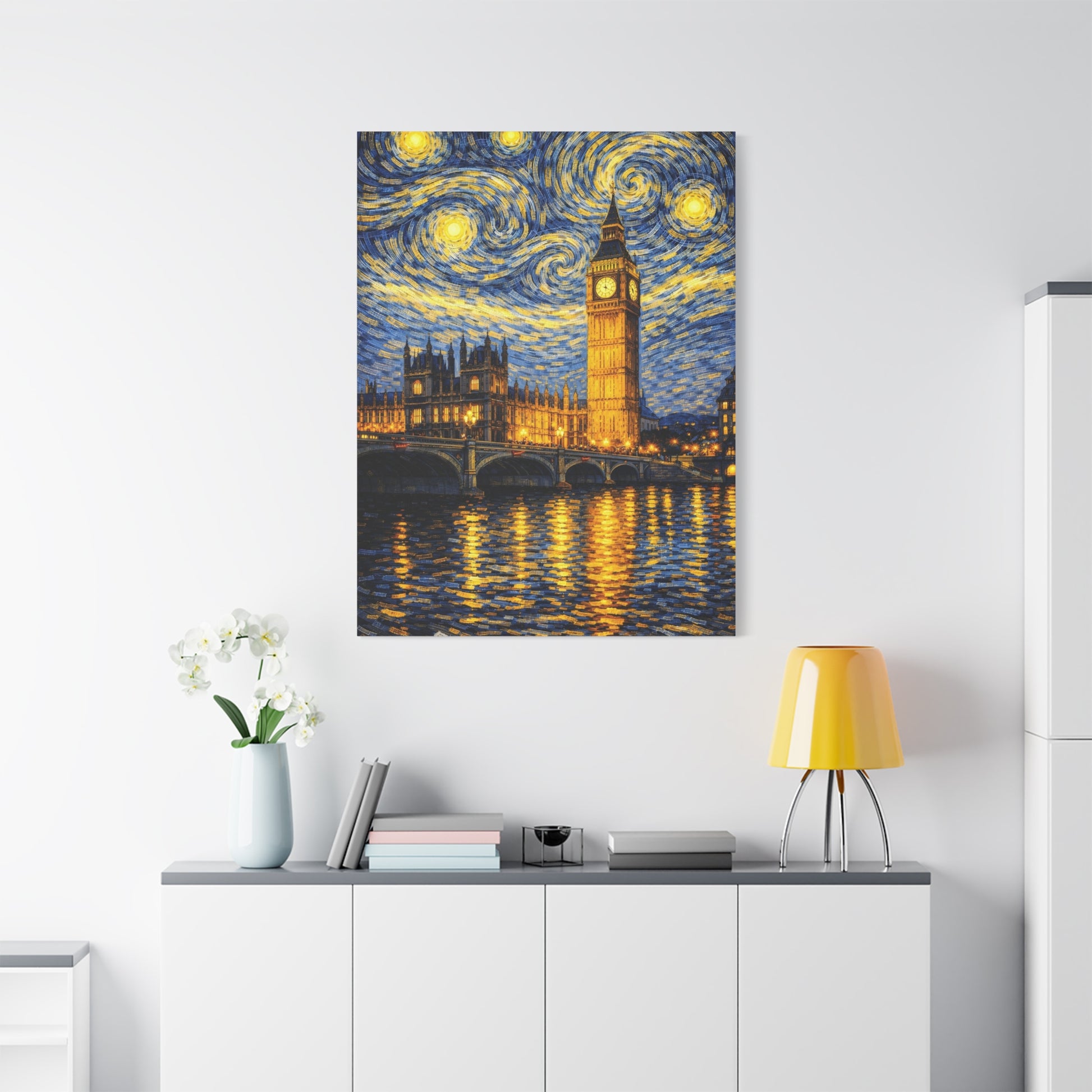 Big Ben Beneath a Starry Sky – Van Gogh Inspired Canvas Print in Van Gogh style canvas art, product image 63 of 64