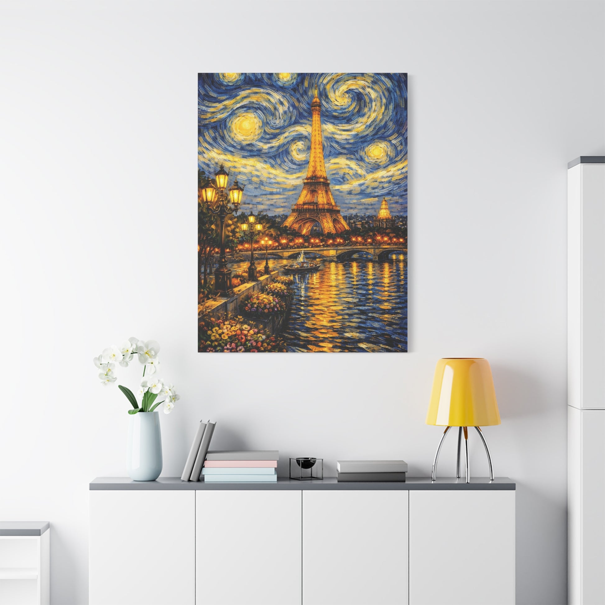 Paris in a Starry Dream – Eiffel Tower Van Gogh Inspired Canvas Print in Van Gogh style canvas art, product image 63 of 64