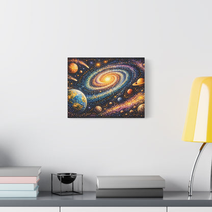 Galaxy Spiral Matte Canvas Wall Art — Colorful Space Planets Decor Canvas image 26