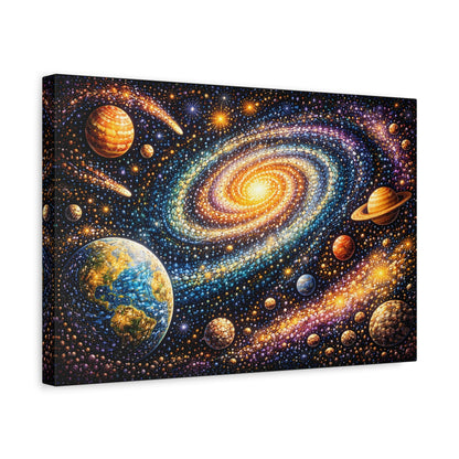 Galaxy Spiral Matte Canvas Wall Art — Colorful Space Planets Decor Canvas image 31