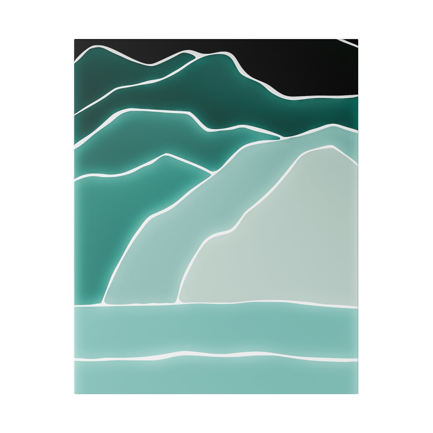 Modern Abstract Mountain Landscape Canvas - Stylish Home Decor Wall Art