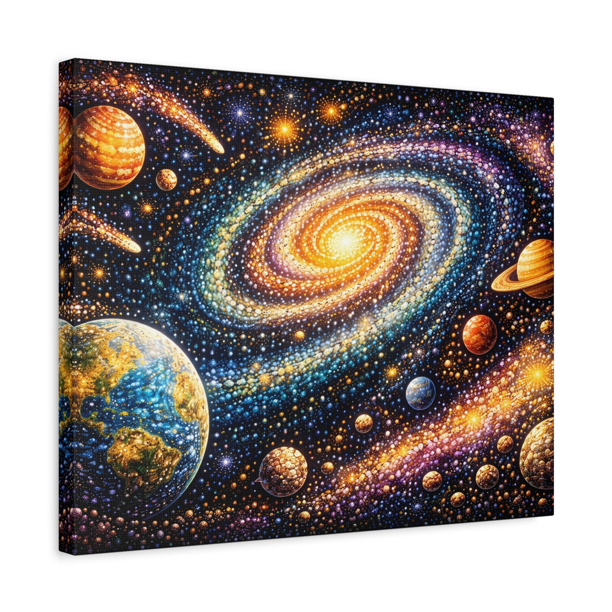 Galaxy Spiral Matte Canvas Wall Art — Colorful Space Planets Decor Canvas image 37