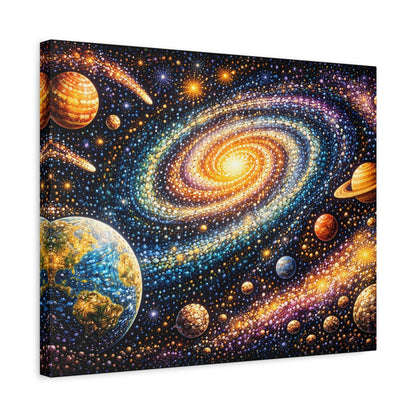 Galaxy Spiral Matte Canvas Wall Art — Colorful Space Planets Decor Canvas image 37