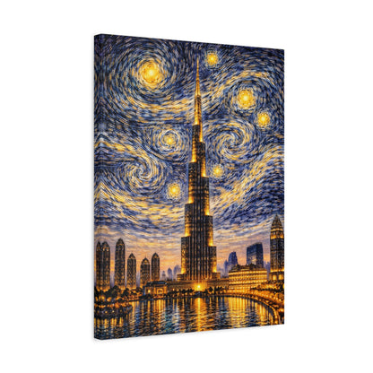 Burj Khalifa Beneath a Starry Sky – Van Gogh Inspired canvas wall art, product image 42 of 68