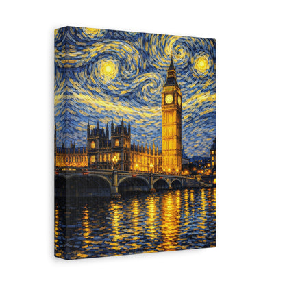 Big Ben Beneath a Starry Sky – Van Gogh Inspired Canvas Print in Van Gogh style canvas art, product image 17 of 64
