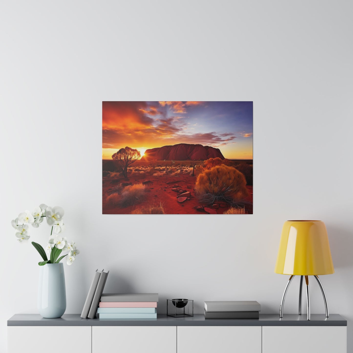 Desert Majesty: Uluru Sunset Canvas Print