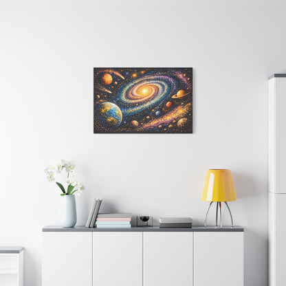 Galaxy Spiral Matte Canvas Wall Art — Colorful Space Planets Decor Canvas image 59
