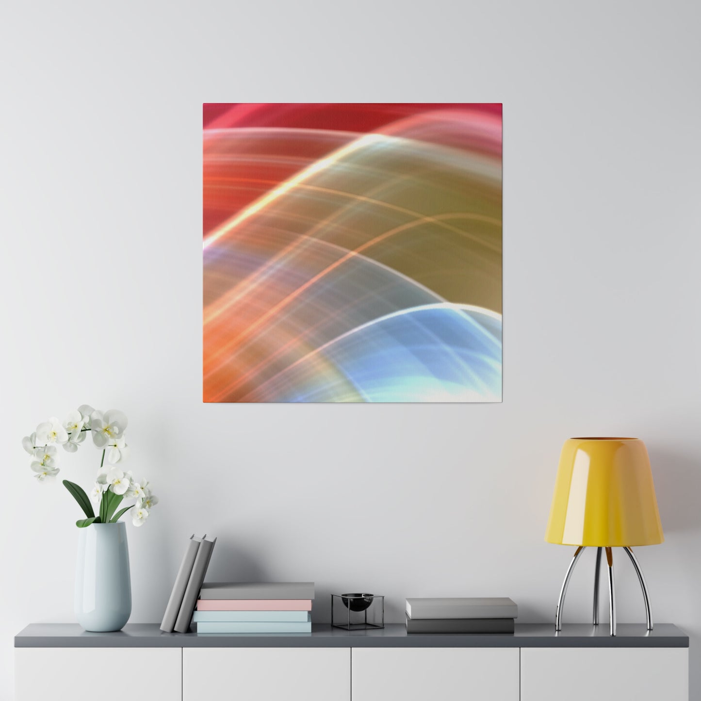 Radiant Waves Abstract Art Canvas Wall Art