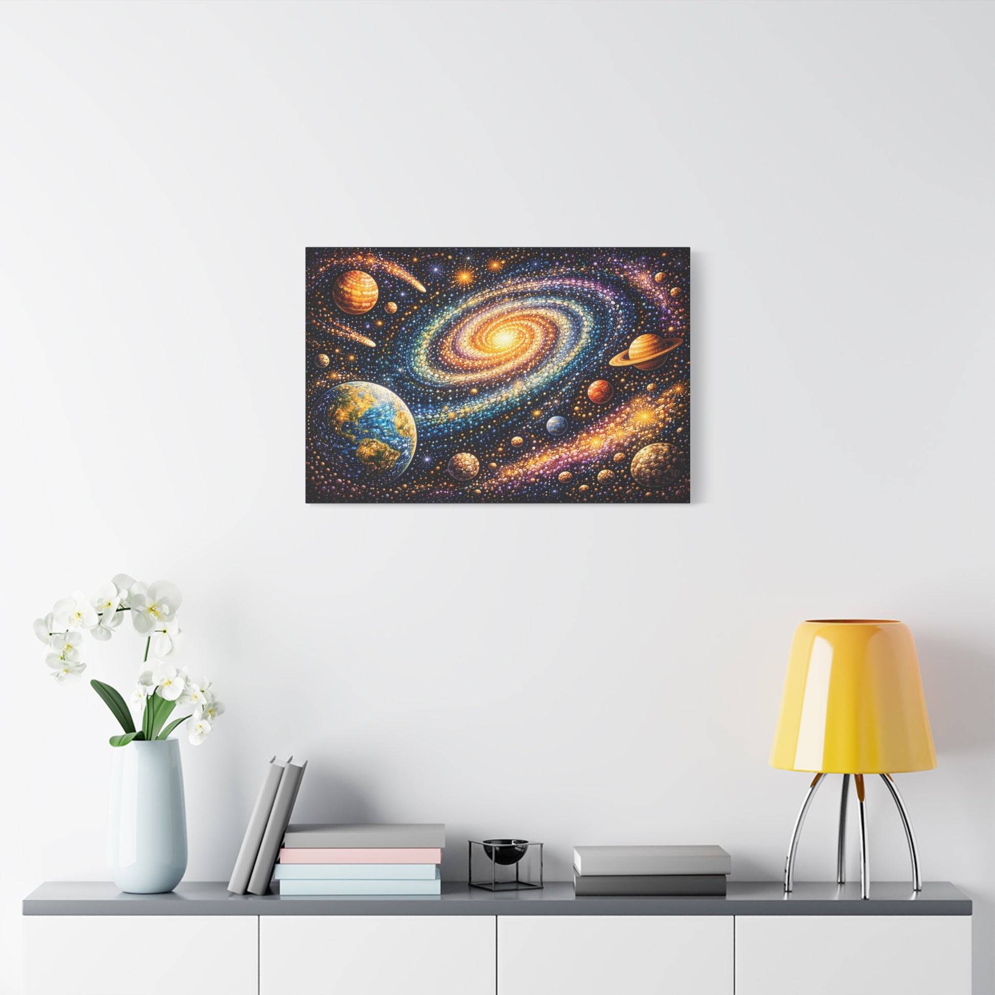 Galaxy Spiral Matte Canvas Wall Art — Colorful Space Planets Decor Canvas image 50