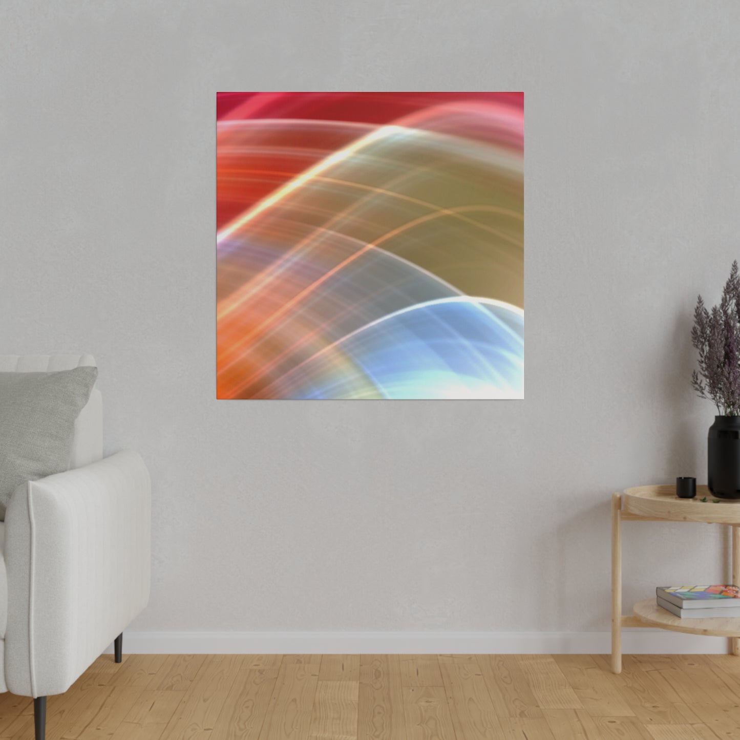 Radiant Waves Abstract Art Canvas Wall Art