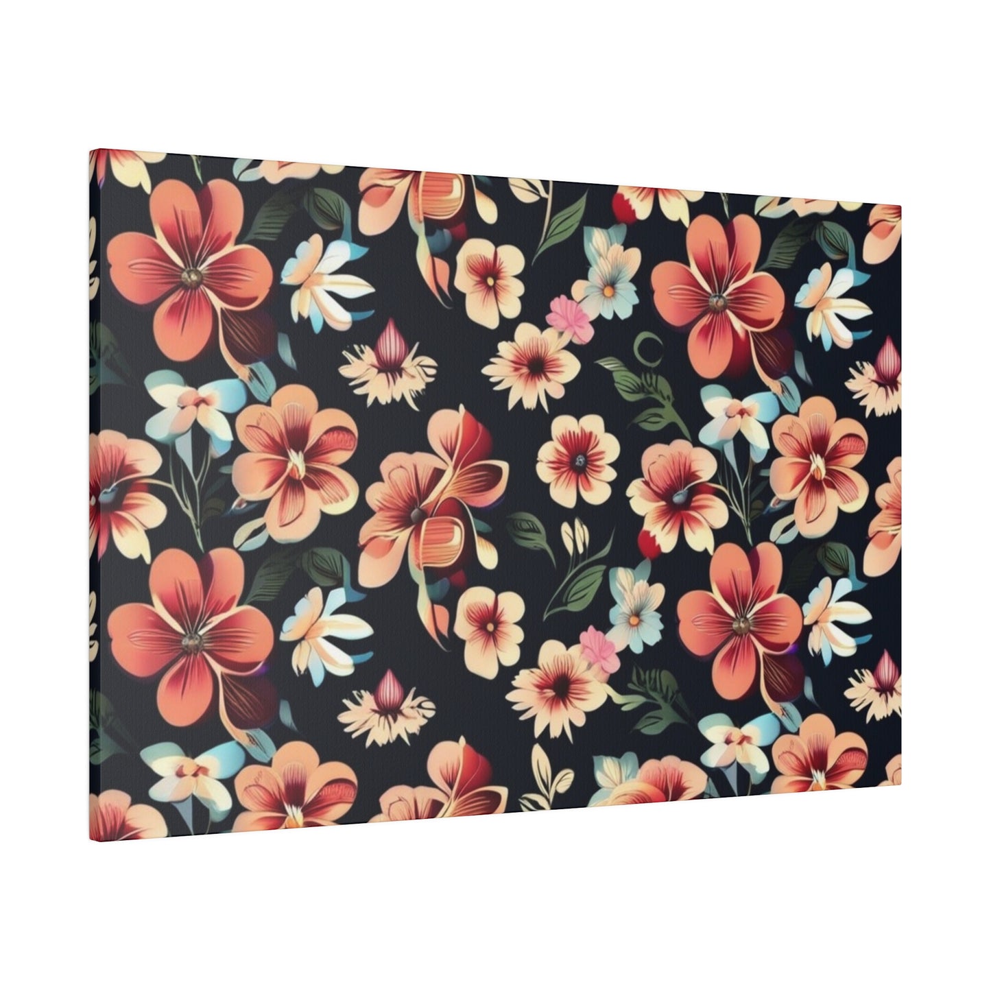 Vibrant Floral Pattern Canvas Art