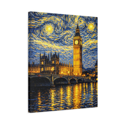 Big Ben Beneath a Starry Sky – Van Gogh Inspired Canvas Print in Van Gogh style canvas art, product image 41 of 64