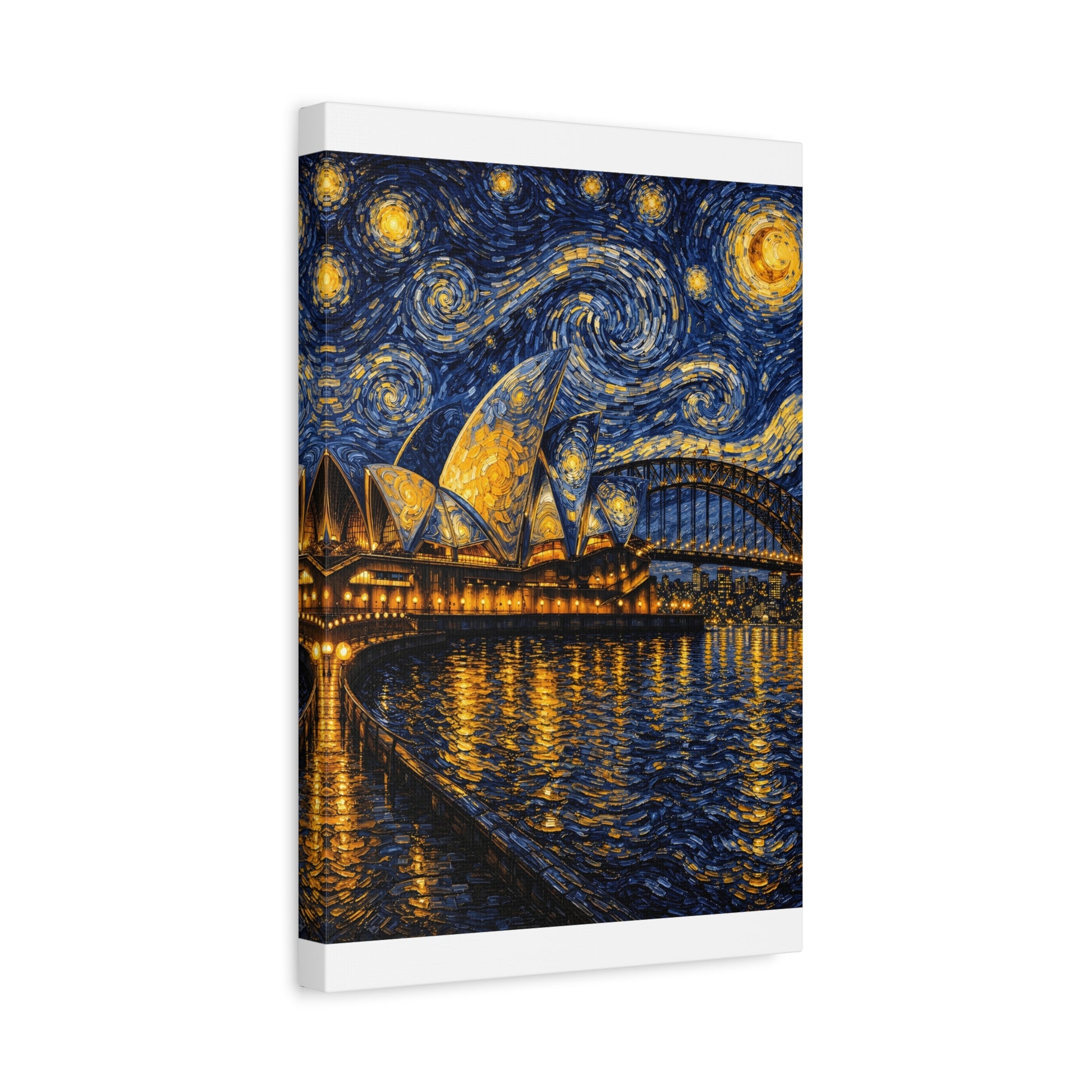 Sydney Opera House in a Starry Dream – Van Gogh Inspired Canvas Print in Van Gogh style canvas art, product image 28 of 60