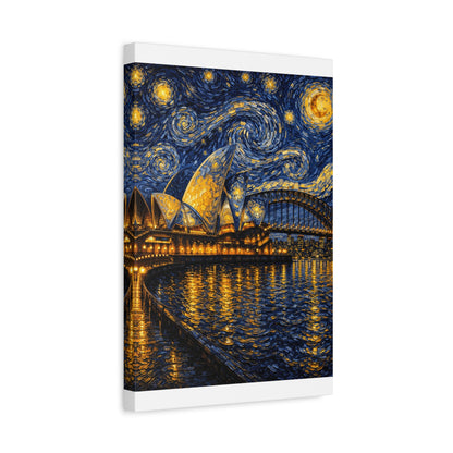 Sydney Opera House in a Starry Dream – Van Gogh Inspired Canvas Print in Van Gogh style canvas art, product image 28 of 60