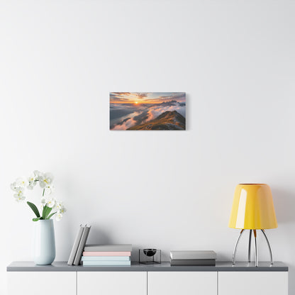 Golden Summit Above the Clouds Canvas Canvas image 37