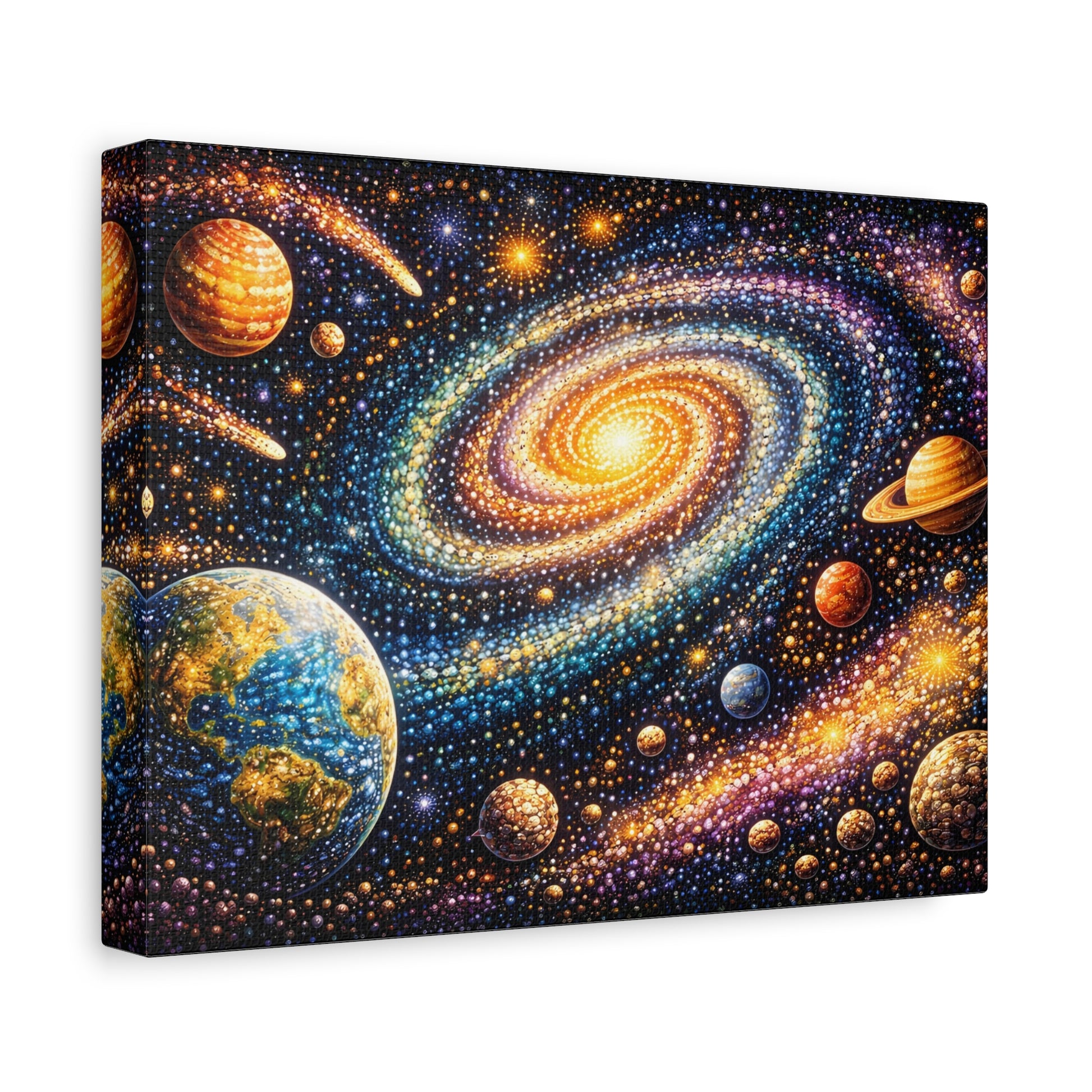 Galaxy Spiral Matte Canvas Wall Art — Colorful Space Planets Decor Canvas image 22