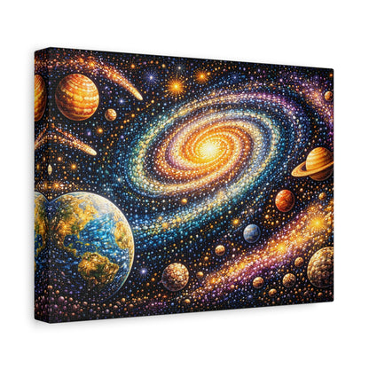 Galaxy Spiral Matte Canvas Wall Art — Colorful Space Planets Decor Canvas image 22