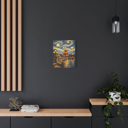 Paris in a Starry Dream – Eiffel Tower Van Gogh Inspired Canvas Print in Van Gogh style canvas art, product image 34 of 64