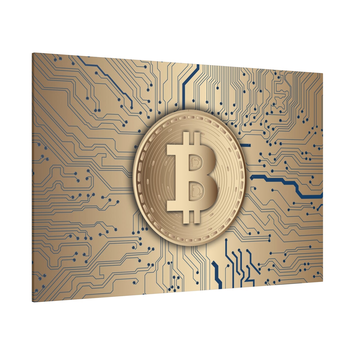 Bitcoin Circuitry Art Print - Modern Wall Décor for Tech Enthusiasts