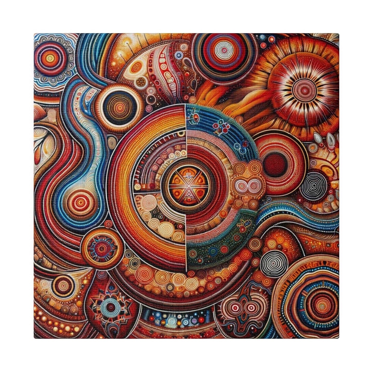 Aboriginal Art Inspired: Cosmic Rhythms Canvas Print