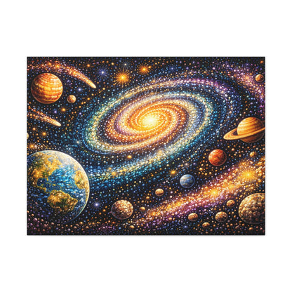 Galaxy Spiral Matte Canvas Wall Art — Colorful Space Planets Decor Canvas image 15