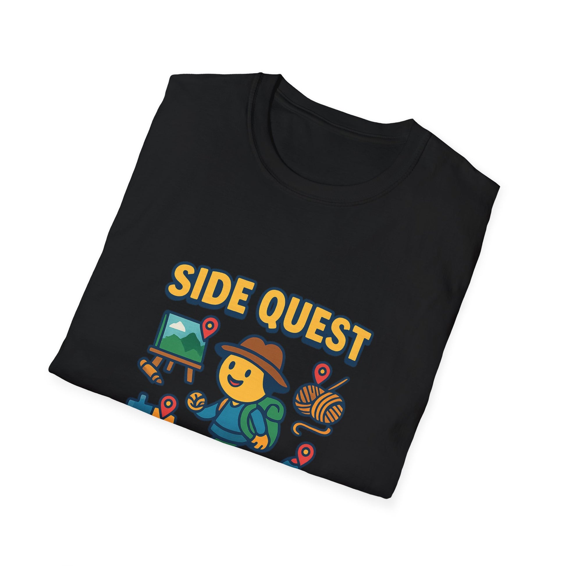 Additional product view of the Side Quest Collector design on a graphic shirt