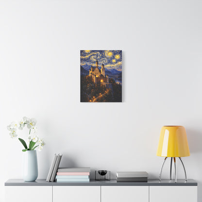 Neuschwanstein Castle Under a Starry Sky – Van Gogh Inspired canvas wall art, product image 34 of 56