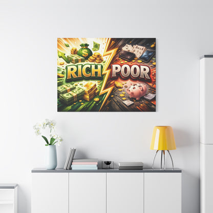 Rich vs Poor Abstract Money Mindset Canvas Canvas image 68
