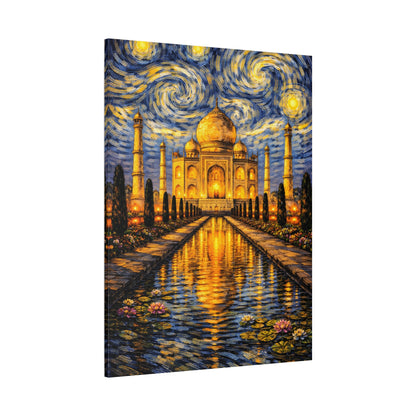 The Taj Mahal in a Starry Dream – Van Gogh Inspired Canvas Print in Van Gogh style canvas art, product image 58 of 60