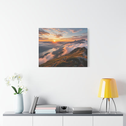 Golden Summit Above the Clouds Canvas Canvas image 58