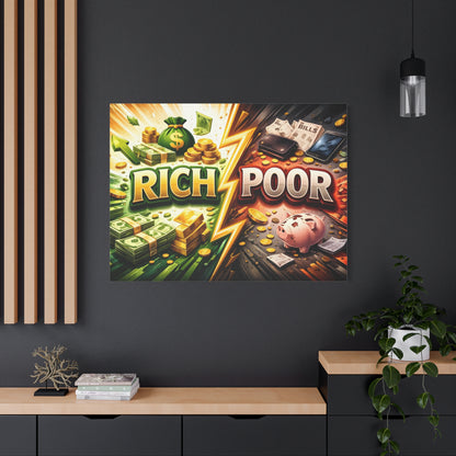 Rich vs Poor Abstract Money Mindset Canvas Canvas image 69