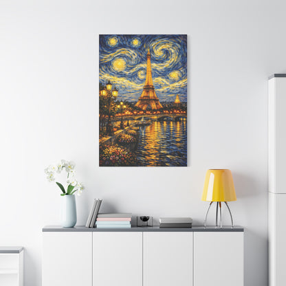 Paris in a Starry Dream – Eiffel Tower Van Gogh Inspired Canvas Print in Van Gogh style canvas art, product image 60 of 64