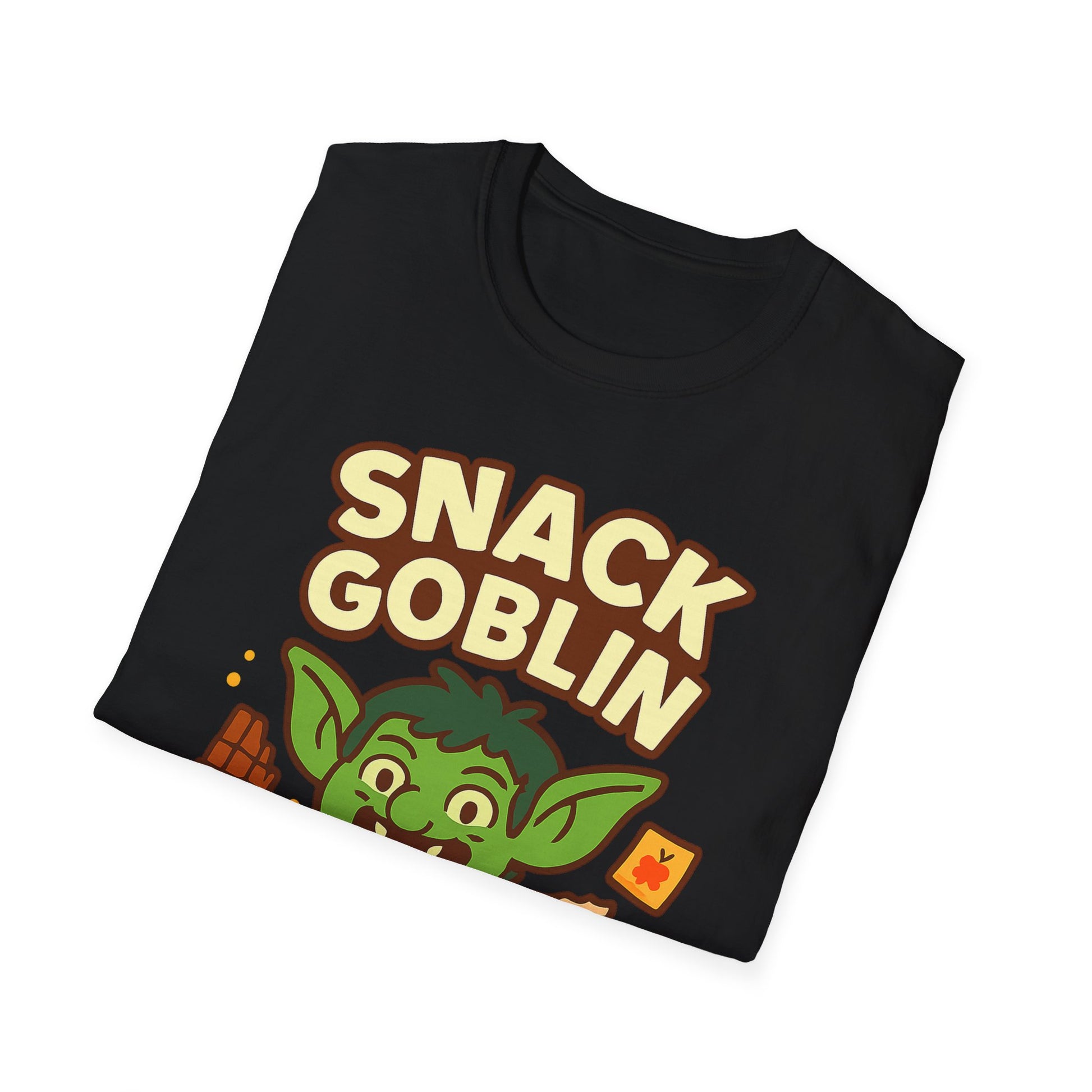 Additional product view of the Snack Drawer Goblin design on a graphic shirt